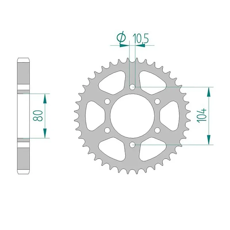 Markenprodukt Esjot Kettenrad 16402-46 STAHL 530 46 Zähne