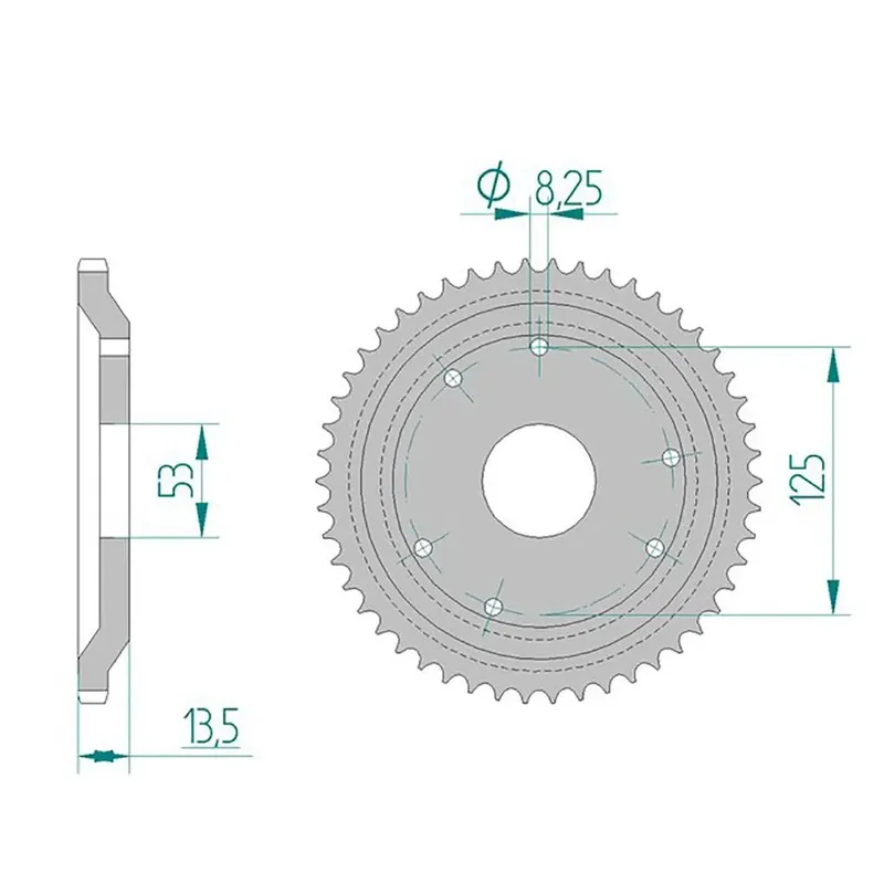 Kracherpreis Esjot Kettenrad 47100-62 STAHL 420 62 Zähne