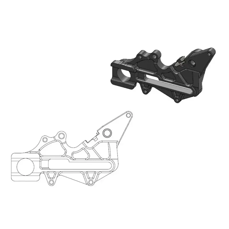Finale Aktion Moto-Master Bremssattel-Adapter Factory hinten 220 mm Ø schwarz