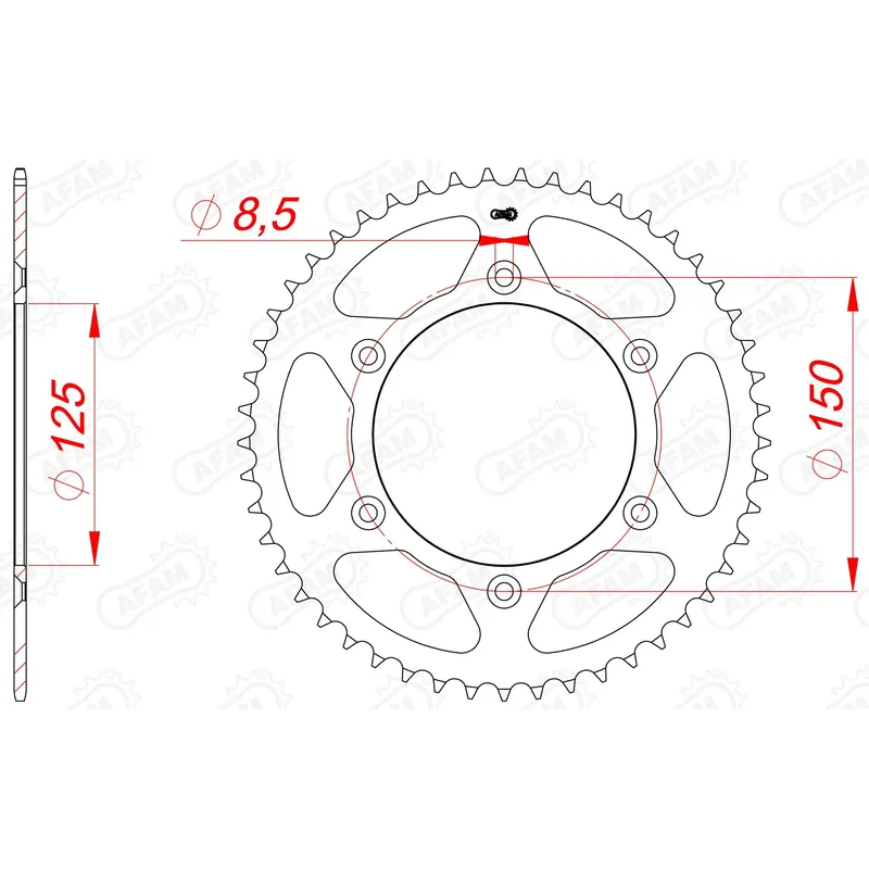 AFAM Kettenrad STAHL 520 41 Zähne Saisonangebot