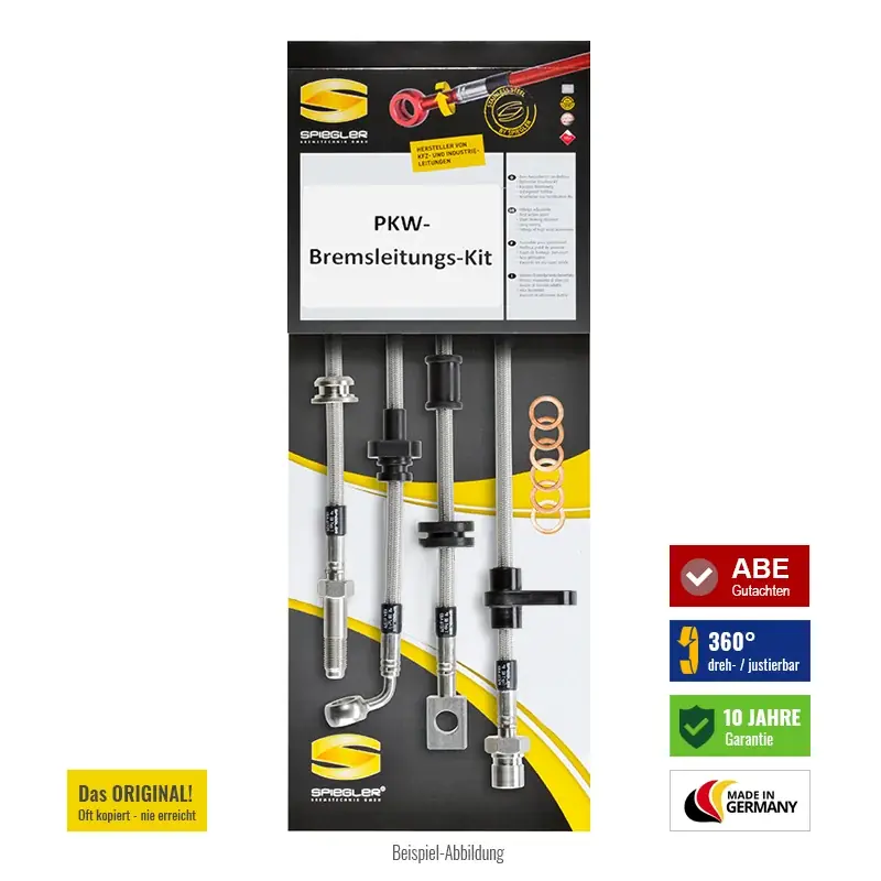 Stahlflex-Bremsleitung für Porsche 911 996 3.4 Carrera 1997-2001 Nur Heute
