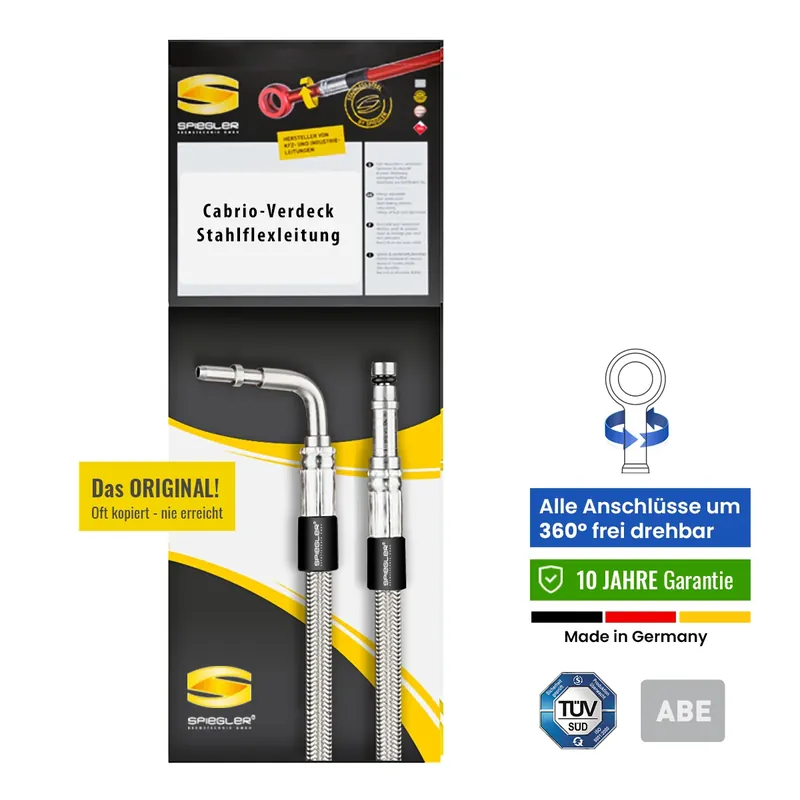 Begrenztes Angebot Stahlflex Cabrioleitung Verdeckleitung für Ford Focus II Nr. 1400