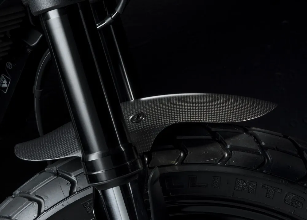 Ducati Original kurzer vorderer Kotflügel aus Kohlefaser für Scrambler 800 Markenprodukt