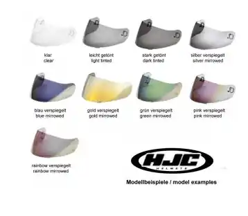 HJC HJ09 ECRAN / SHIELD VISIER Silber Verspiegelt Neu Im Sortiment