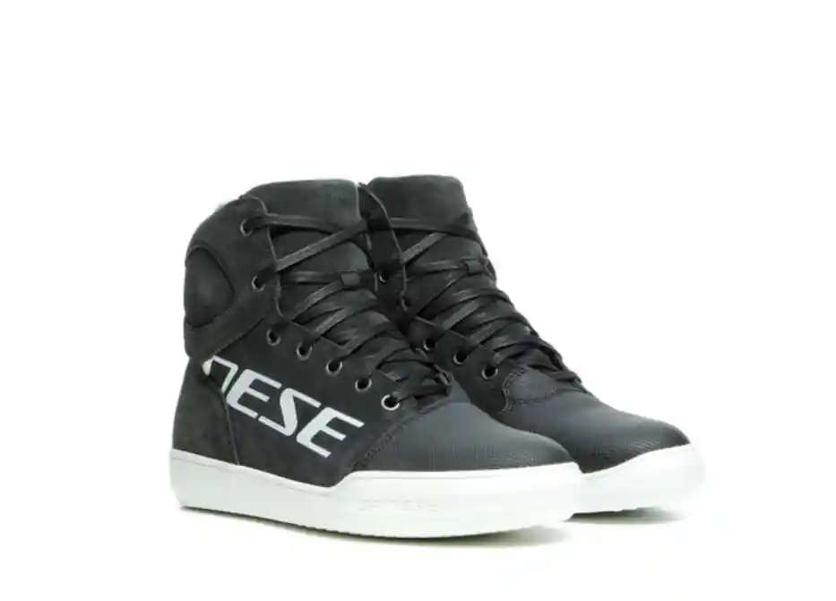 Zertifiziert Dainese YORK LADY D-WP SHOES DARK-CARBON/WHITE MOTORRAD SNEAKER