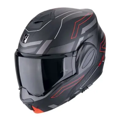 Neu Im Sortiment Scorpion Exo-Tech Evo Conquer Schwarzmatt-Rot