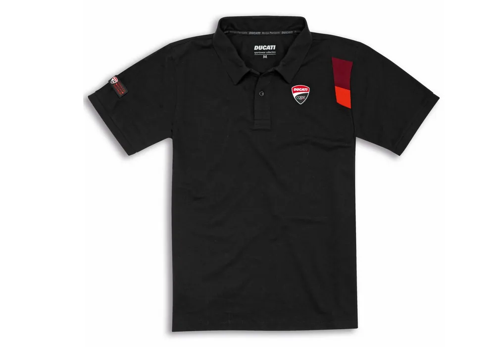 Ausverkauf Ducati Original DC SPORT BLACK POLO-SHIRT Gr. XS