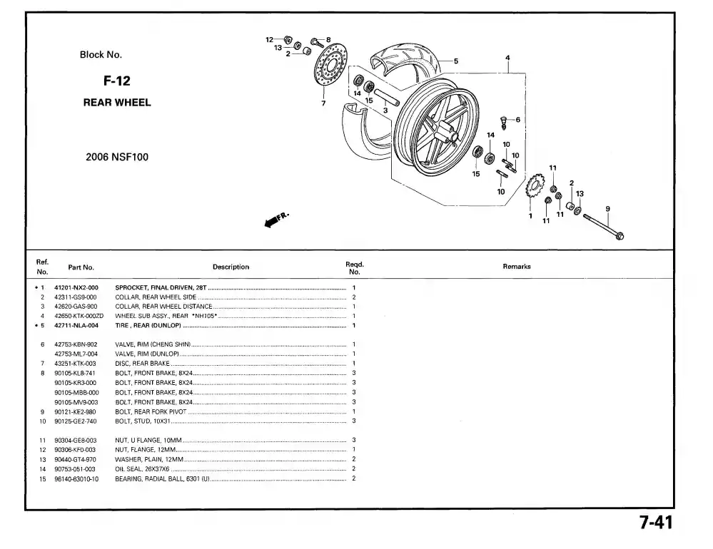 Honda Original FLANSCHENMUTTER Saisonangebot