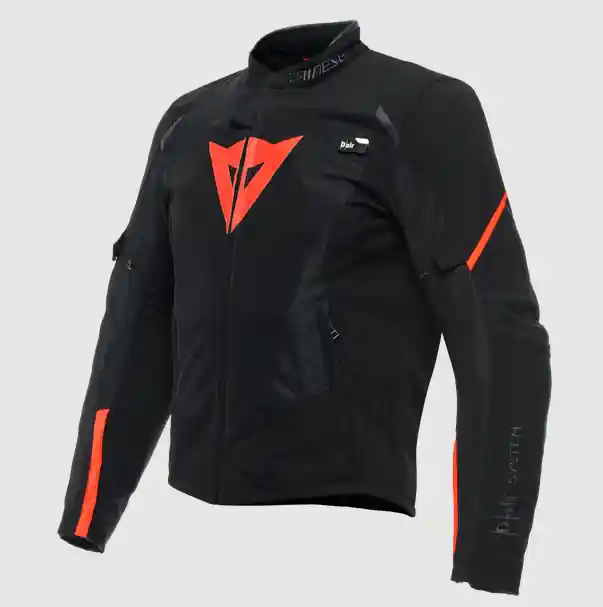 Dainese SMART JACKET LS SPORT BLACK/FLUO-RED Schnäppchen
