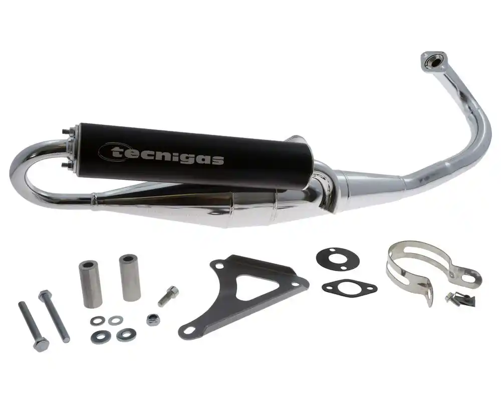 Auspuff Tecnigas Next-R chrom Racing Aprilia Gilera Piaggio 50 2 Takt Neu Im Sortiment