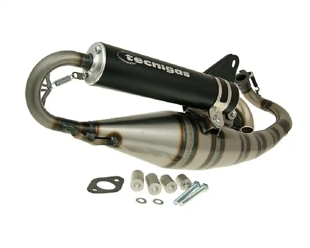 Racing Auspuff Tecnigas TRIOPS Kymco Top Boy YUP Sym Jet liegend 50 2T Direktkauf