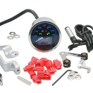 Tachometer D64 Eclipse Style max 160 km/h Schwarz Analog Roller ATV Bestpreis