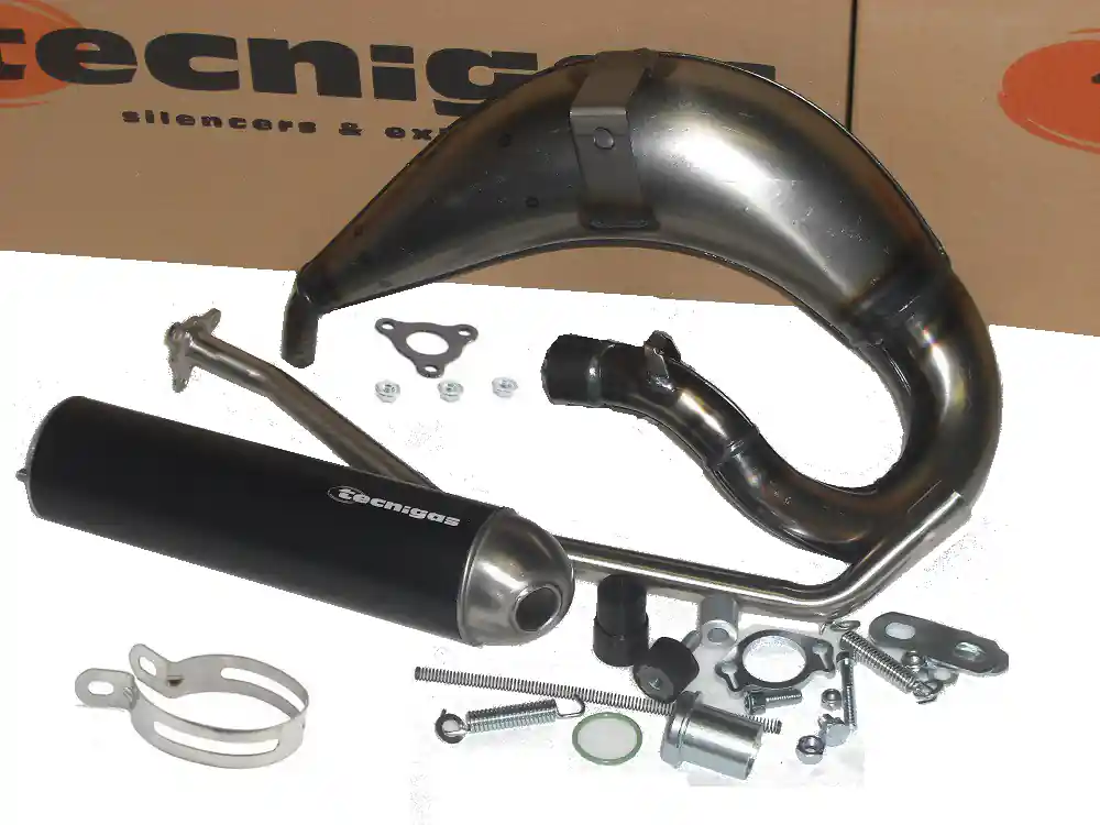 Sonderaktion Auspuff Tecnigas E-NOX Steel Bultaco Lobito Derbi Senda EBE -99 50 2T