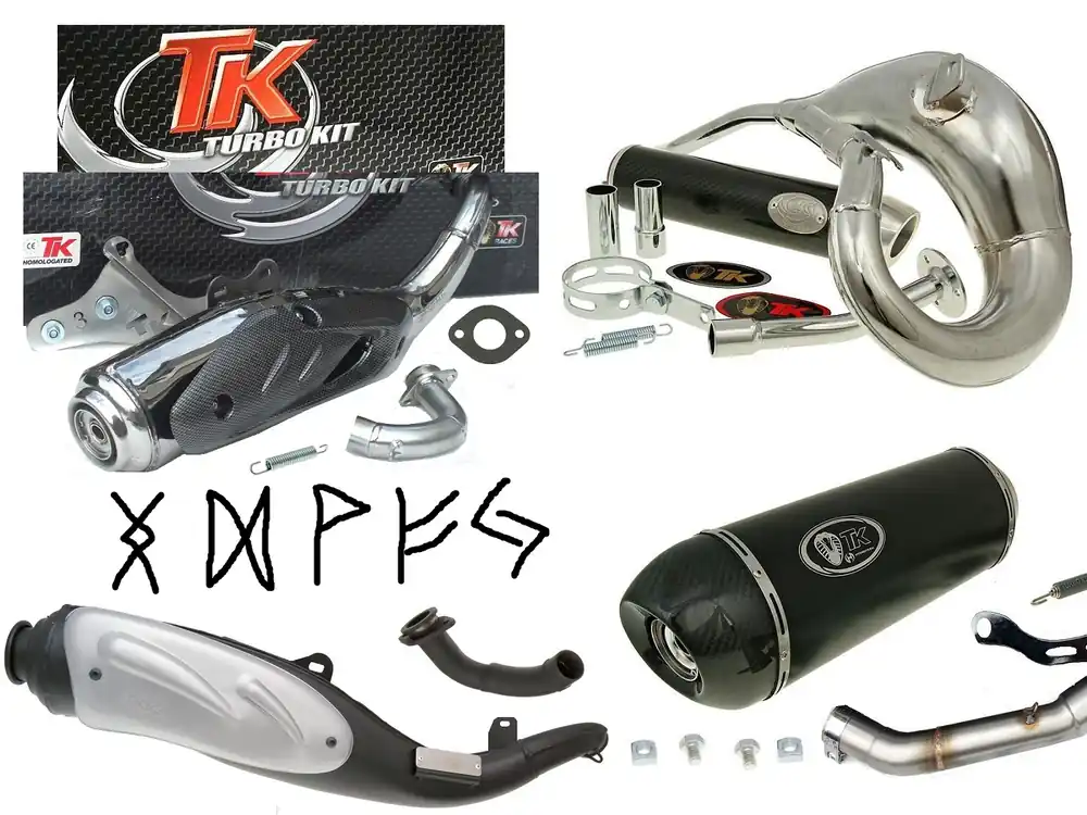 Auspuff Anlagen Ersatz Sport Turbo Kit TK TKR auch in Edelstahl Runen Sonderangebot