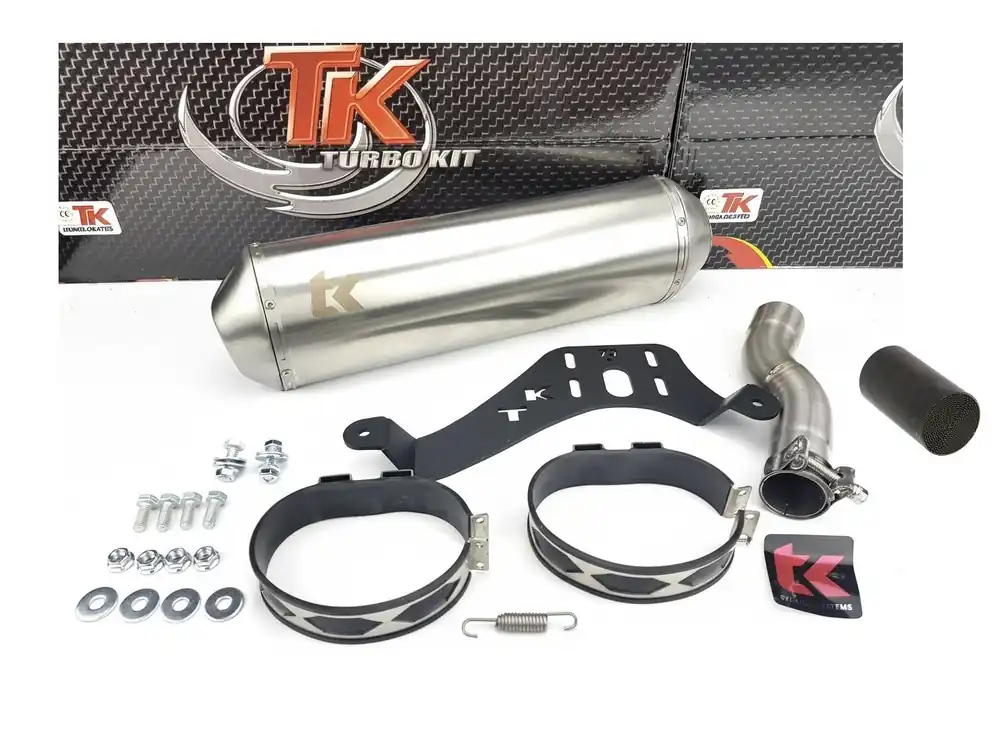 Solange Der Vorrat Reicht Auspuff Turbo Kit GMax Edelstahl SLIP-ON SYM Maxsym 400i 400 bis 2020
