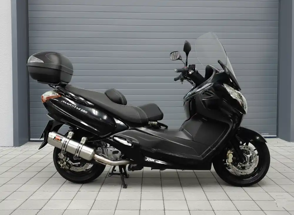 Super-Preis Turbokit Edelstahl Sport SLIP-ON Auspuff SYM Maxsym 400i 400 bis 2020