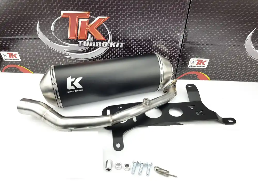 Turbo Kit Max Sport Edelstahl Auspuff Kymco Agility City+ 125i ab 2017 Expressversand