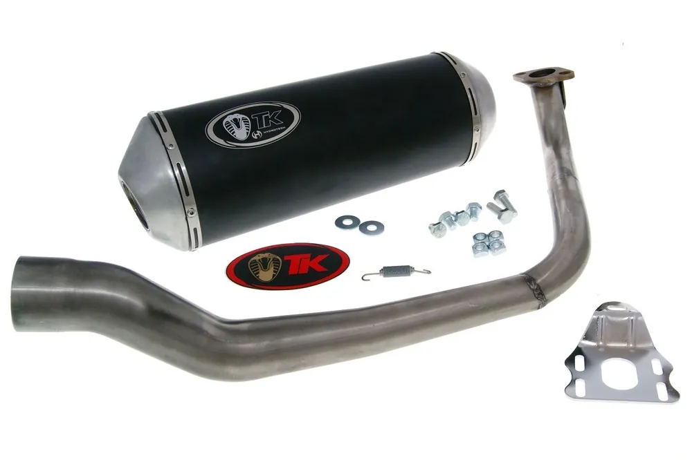 Turbo Kit GMax Edelstahl Auspuff für SYM HD 125 EVO LC 4 Takt 4T Finale Aktion
