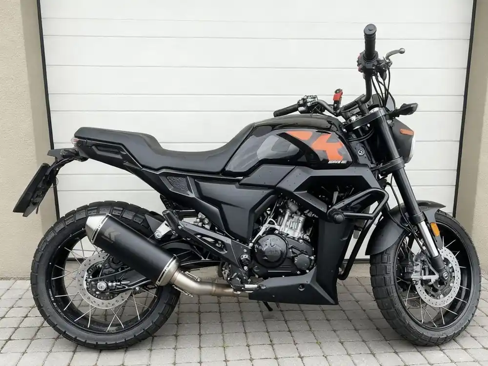 Echt Turbo Kit X-Road Edelstahl Sportauspuff Zontes ZT GK 125 LC 4T 20-21