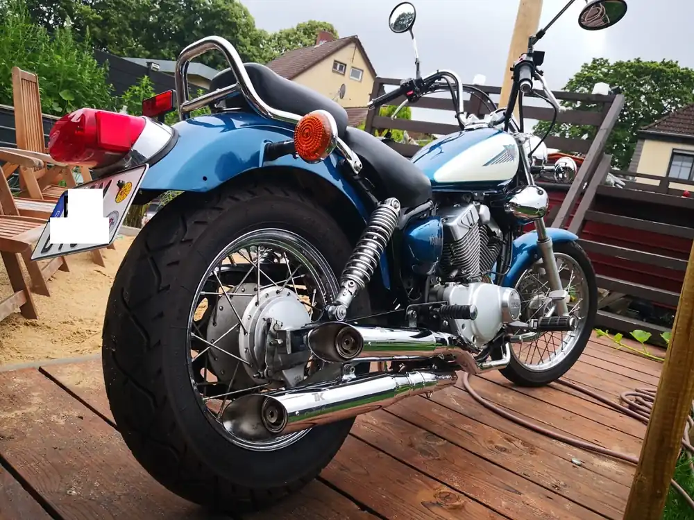 Turbo Kit Custom-Style Chrom Ersatzauspuff Yamaha XV Virago 250 4T Highlight