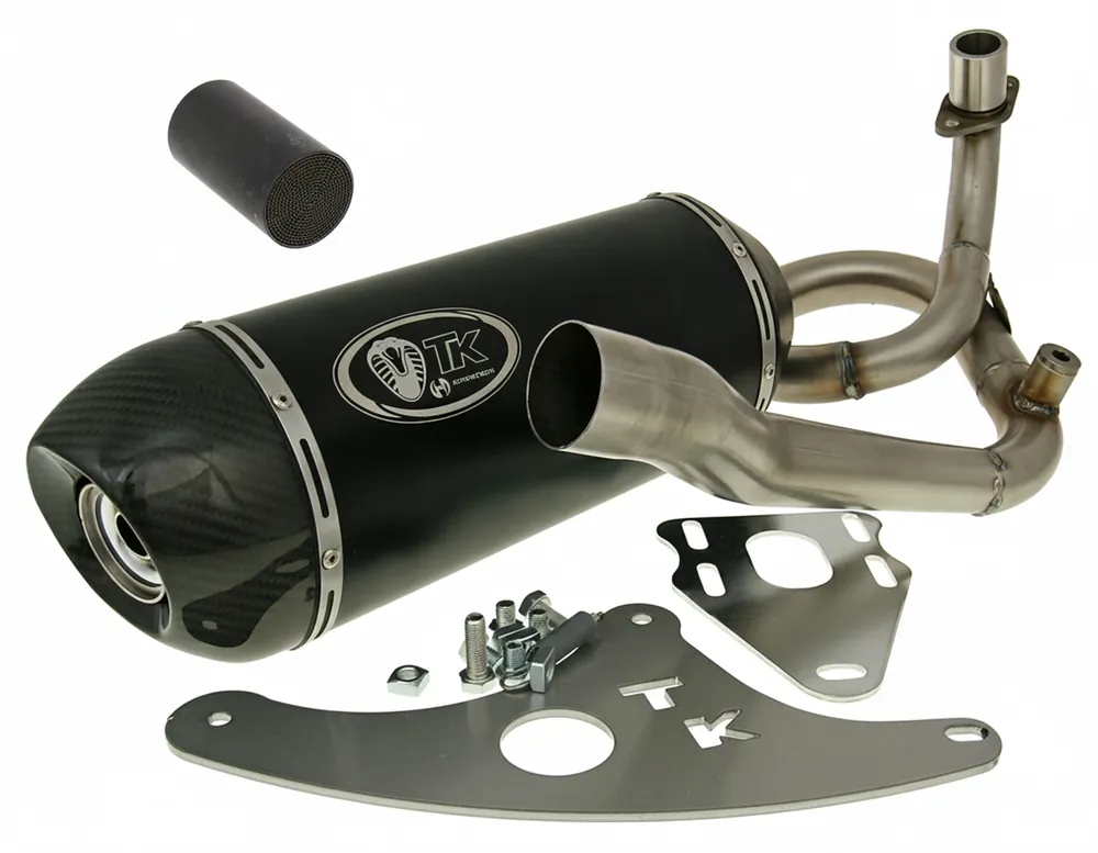 Turbo Kit GMax Carbon Ersatzauspuff inkl. KAT Vespa Primavera 125 AC Versand Am Gleichen Tag