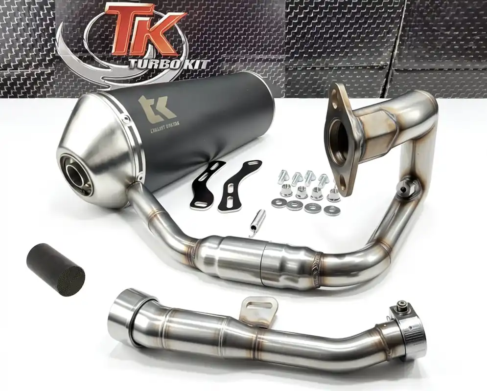 Turbo Kit Edelstahl Auspuff + KAT Rieju MRT Fantic XMF 125 LC Sonderangebot