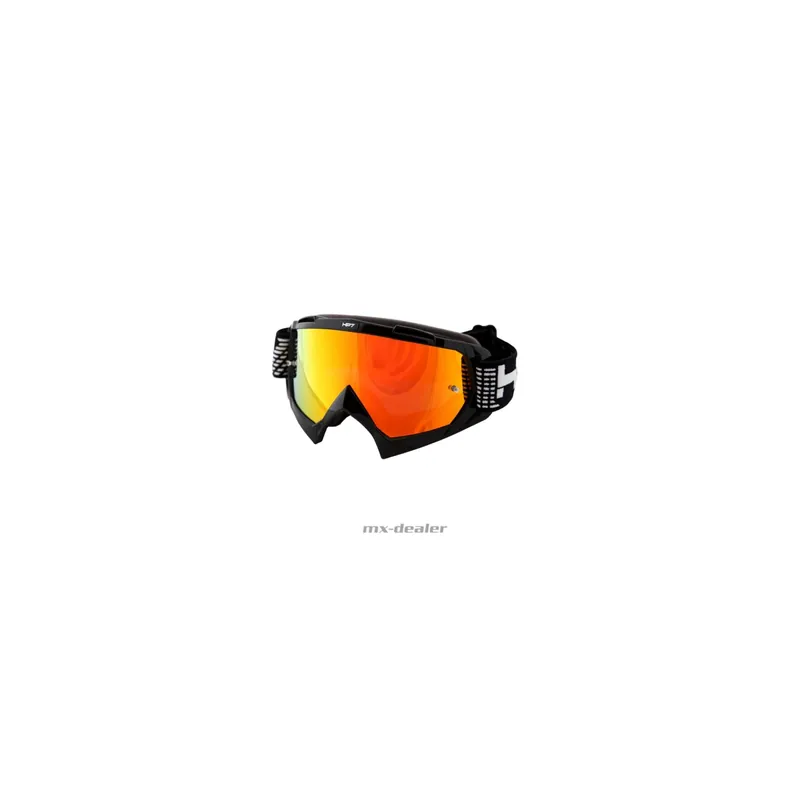 HP7 MX Enduro Brille Crossbrille Schwarz rot verspiegelt Motocross Downhill BMX Knallerangebot