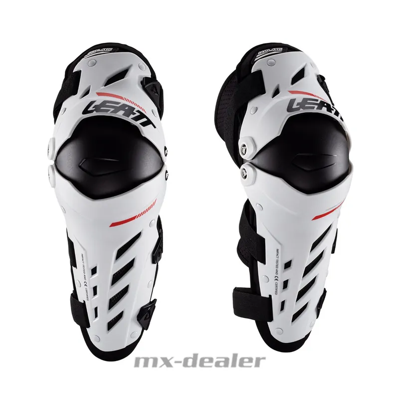 Aktuell LEATT Knieschützer Dual Axis Kneeguard Weiß Motocross Enduro MTB L/ XL