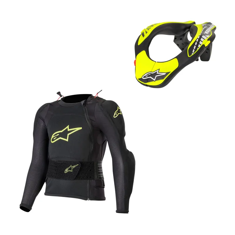 Alpinestars Kinder youth bionic plus Jacke Protektorenjacke + Neck Brace S/M passt zirka von 6-10 Jahre Geprüft