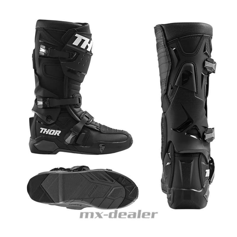 Crossstiefel Enduro Stiefel Motocross MX Stiefel Thor Radial Offroad Schwarz US 10 / EU 44,5 Wochenendangebot