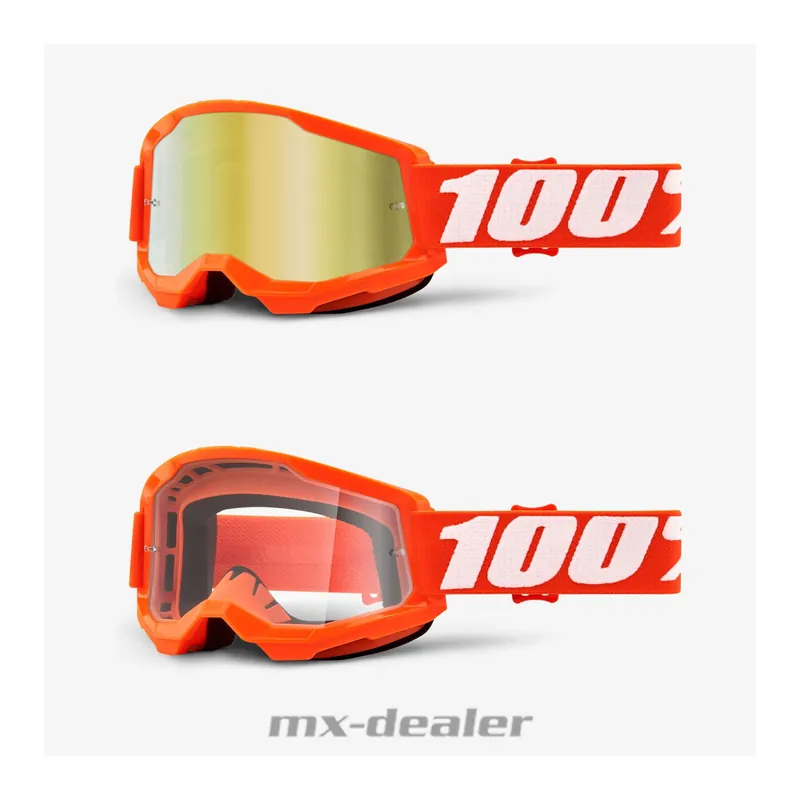 100 % Crossbrille Strata2 Orange Motocross Enduro Downhill MTB BMX DH Aktuell