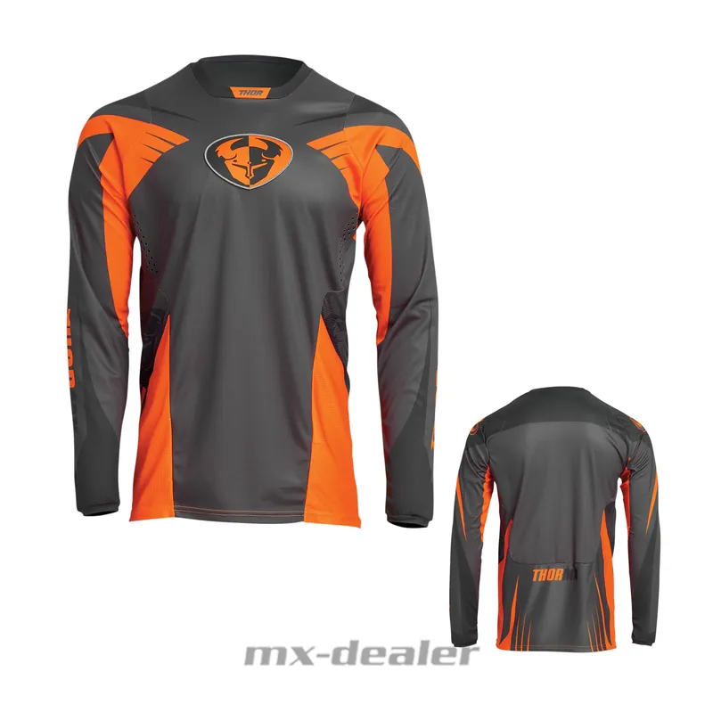 Aktuell Thor Pulse 04 LE Jersey Trikot Orange Grau MX Motocross Cross Enduro MTB