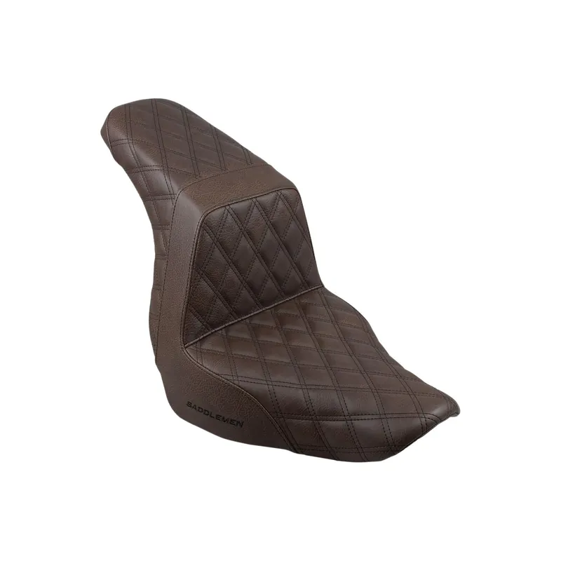 Saddlemen Sitzbank Step Up Brown Lattice 2Up f. Harley Softail 18-25 B Must-Have