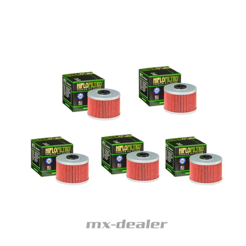 Billig Ölfilter Hiflo HF112 5x Set Honda ATC,CBR,CRF,FMX, FX, NX, SLR, XBR, XL, XR, 250 bis 650ccm