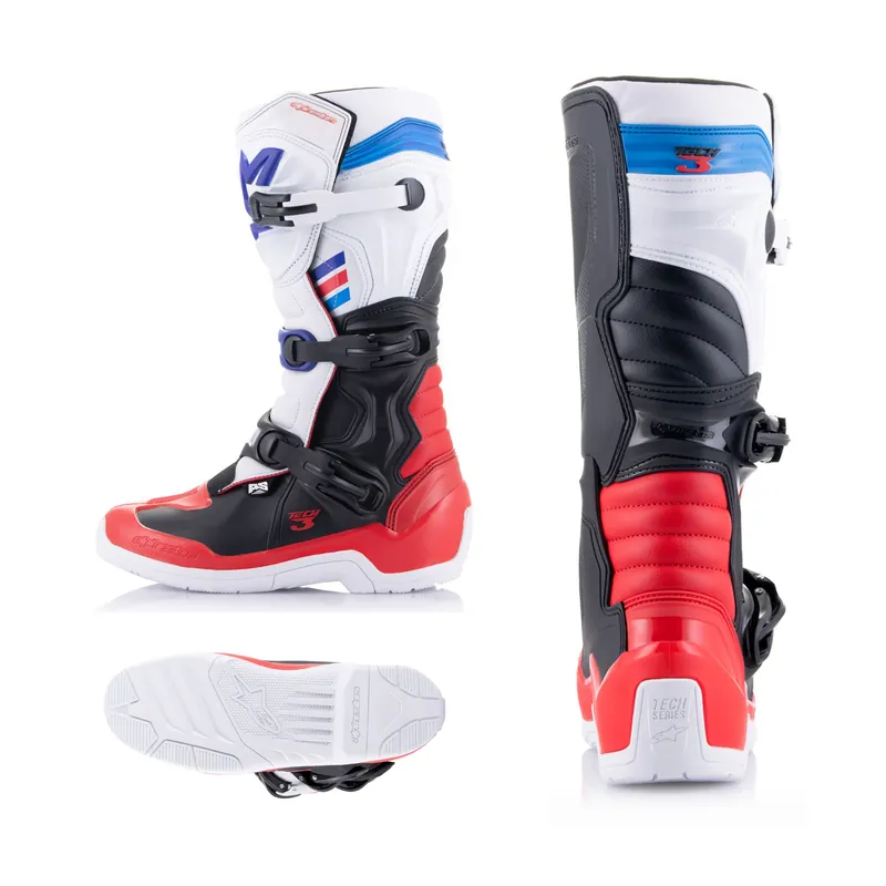 Preis Gesenkt Alpinestars Tech 3 MX Stiefel Weiß Blau Rot motocross Enduro Cross