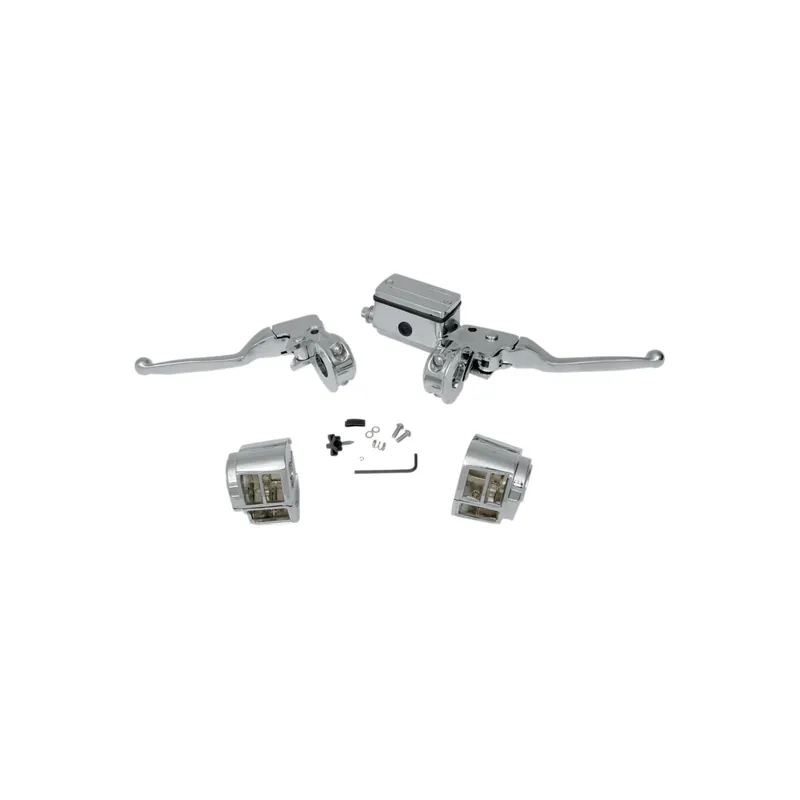 Drag Specialties Lenkerarmaturensatz ohne Schalter Ø25,4mm Chrom 42NU Neue Kollektion