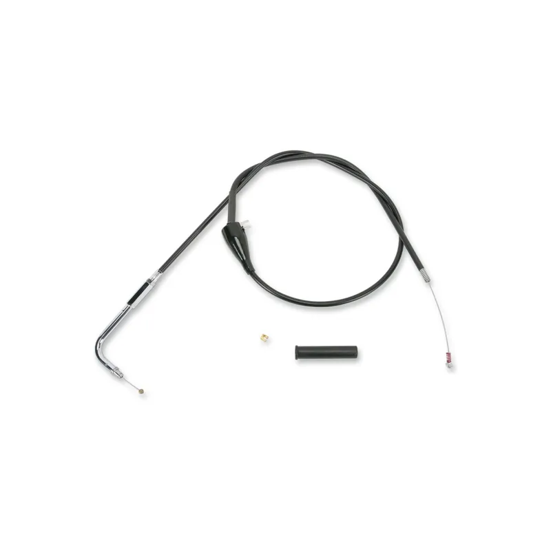 Drag Specialties Schwarzes Vinyl Gas-/Leerlaufseil L44" Schwarz Idle 12 f. 200B Sichere Zahlung
