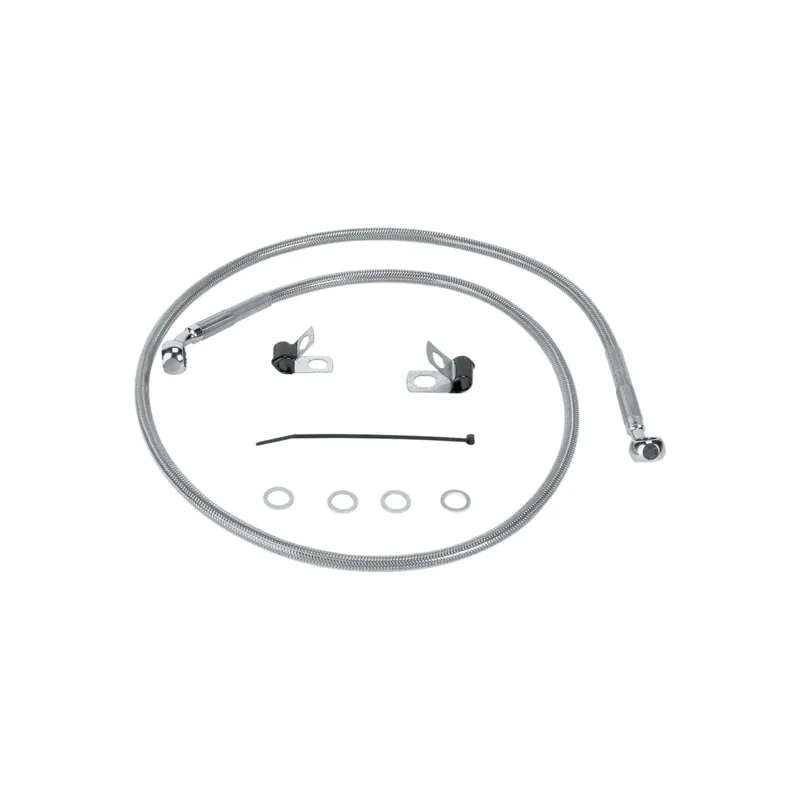 Drag Specialties SS Bremsleitungs-Kit L4" Clear-Coated vorn vorn/L4" vorn 0874 Sonderangebot
