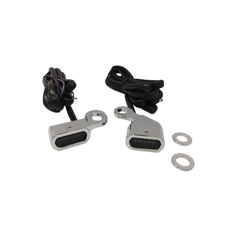 Neu Drag Specialties LED Lenker-Positionsleuchten Smoke/Chrome f. Harley MENU MENU