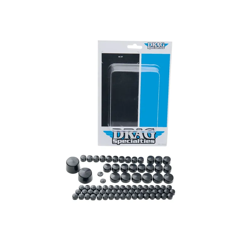 Neu Im Sortiment Drag Specialties Standard Motor-Schraubenabdeckungs-Kit Schwarz f. Harley 2012
