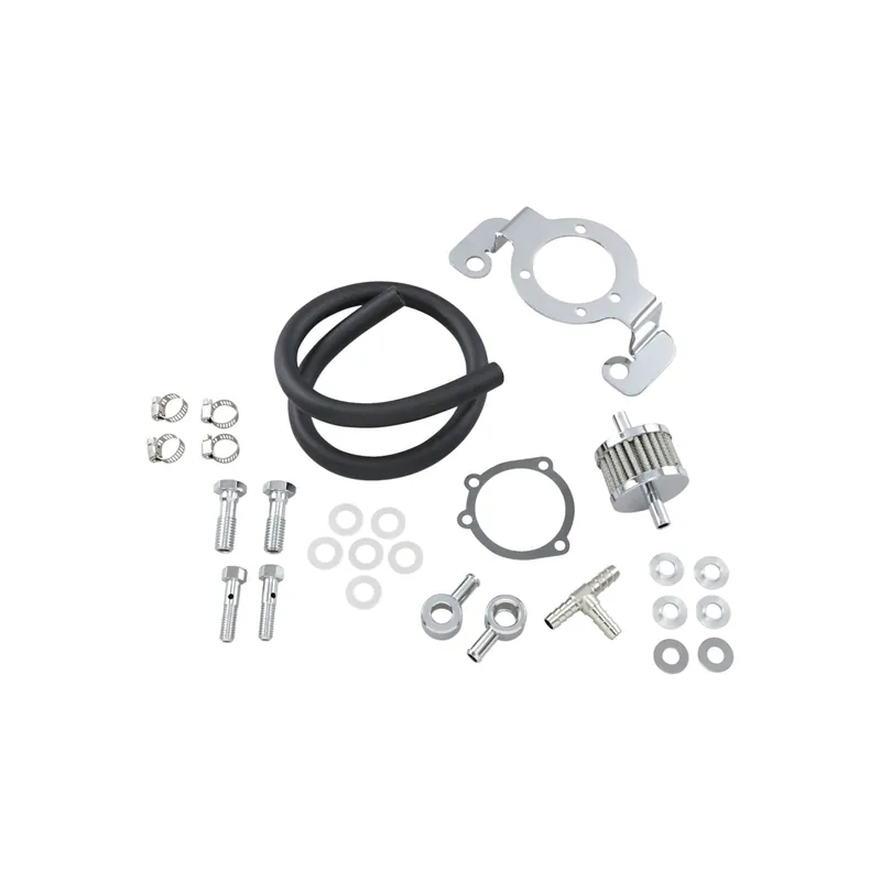 Knallerangebot Drag Specialties Kurbelgehäuse-Entlüfter mit Halterung Schwarz f. Harley 0084