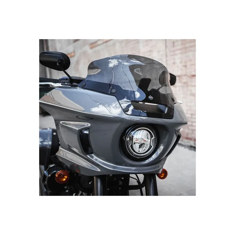 Zertifiziert KLOCK WERKS Flare Windschild 6" D SMOKE Vented f. Harley Lowrider FXLRST 2022-
