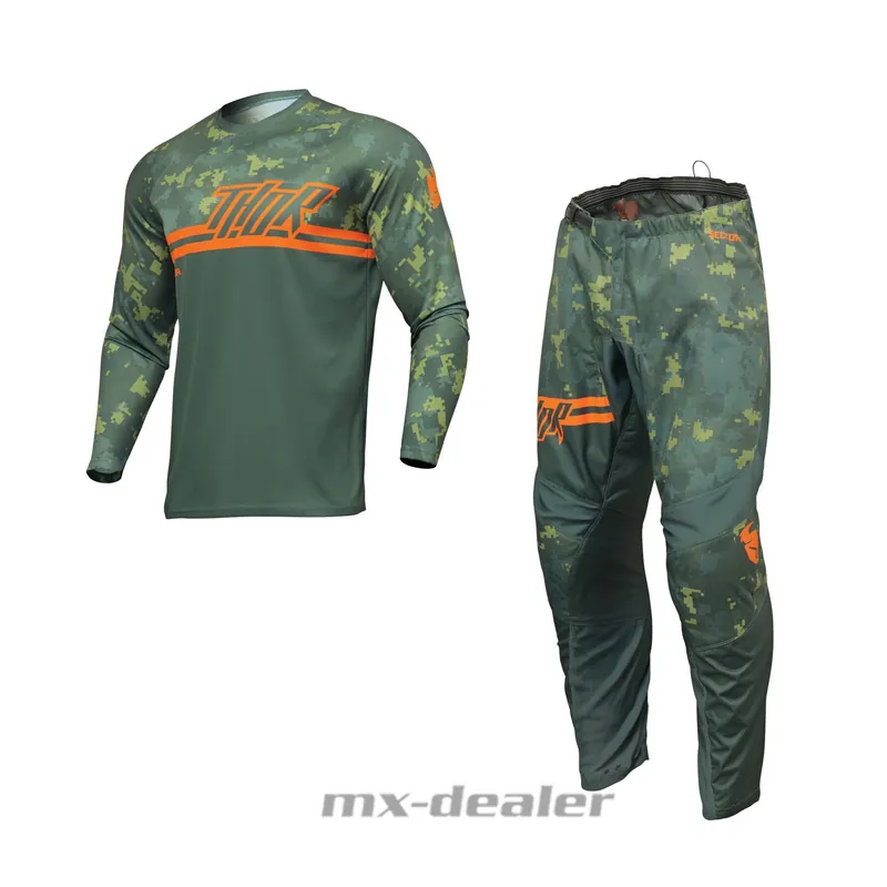 Thor MX Sector Digi Camo Grün Cross Jersey Hose Combo Motocross Enduro Quad US 40 / EU 56 XL Echt
