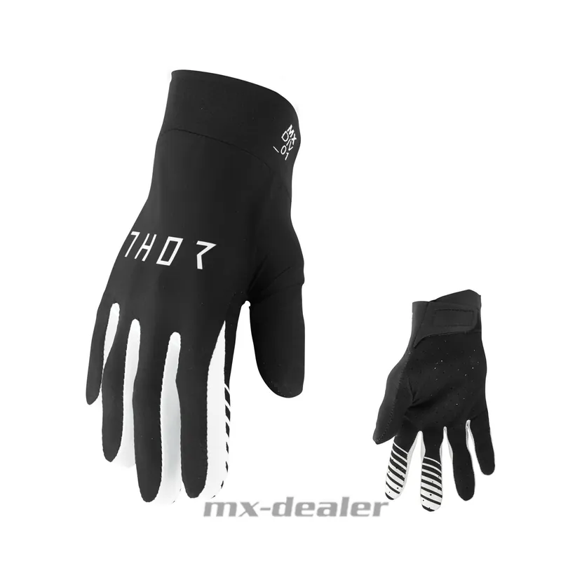 Highlight Thor Agile Solid Handschuhe Schwarz Weiß MX Motocross Enduro Quad BMX MTB Downhill L (10)