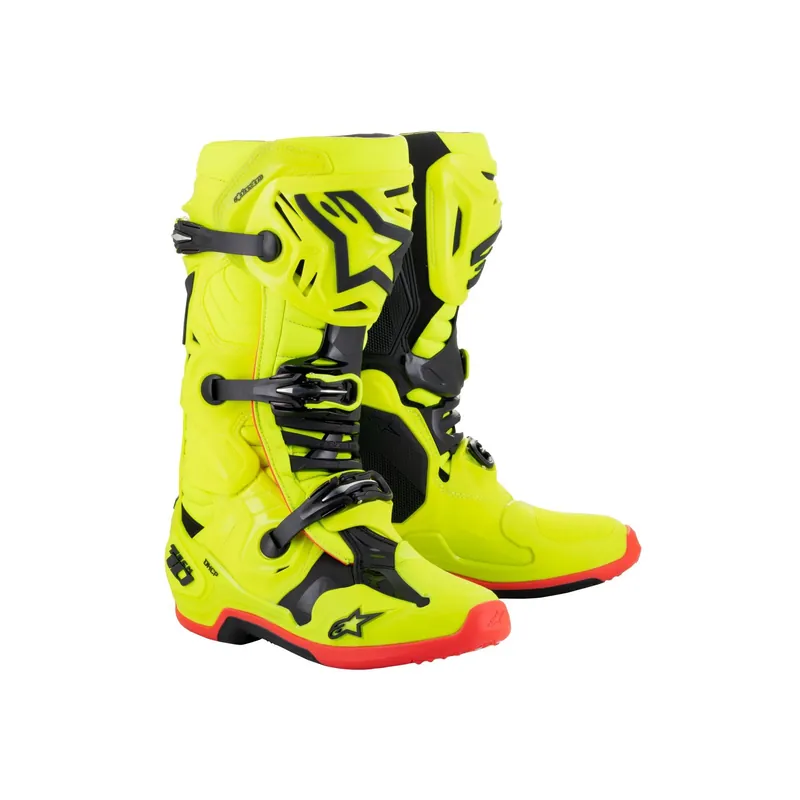 Billig Stiefel TECH 10 YLW/BK/RD 13