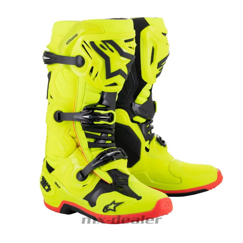 Alpinestars DHCP TECH 10 EVO MX Stiefel Fluo Gelb Enduro Motocross US 8 / EU 42 Begrenztes Angebot