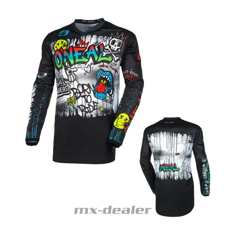 O‘Neal Element Kinder Jersey V24 Rancid Schwarz Kids Youth Trikot MX DH MTB BMX Motocross XL (152) Angebot