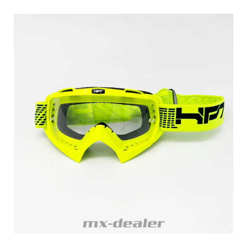 HP7 MX Enduro Brille Crossbrille Schwarz Gelb Weiß klar Motocross Downhill BMX Gelb Top-Angebot