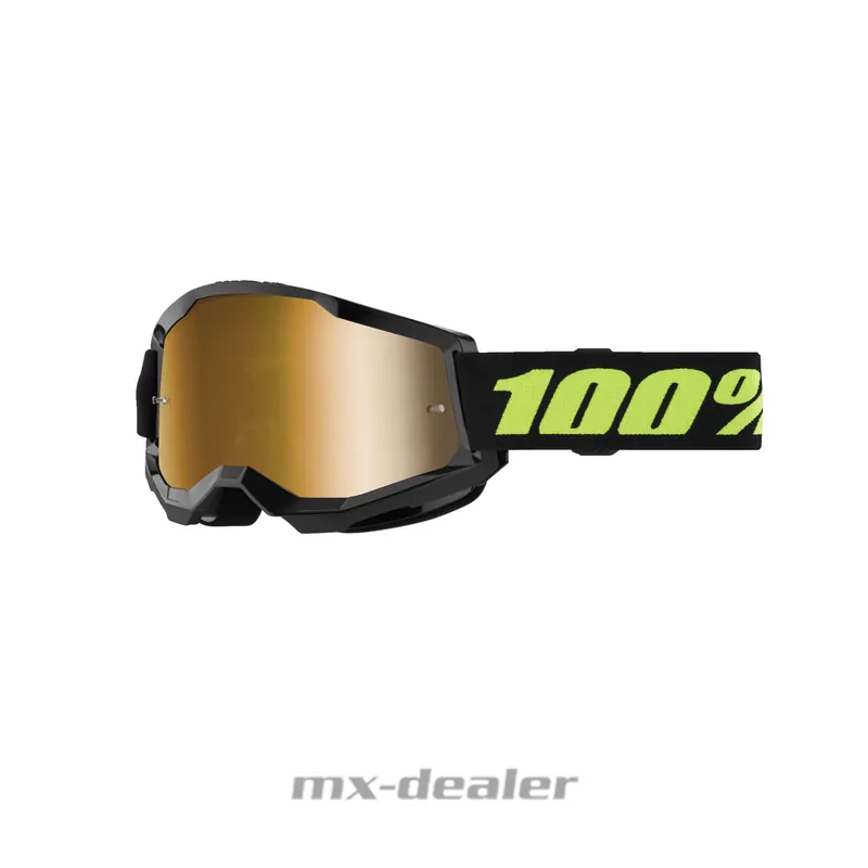 100 % Crossbrille Strata2 Solar Eclipse Gruppe Motocross Enduro Downhill MTB BMX DH verspiegelt Saisonangebot