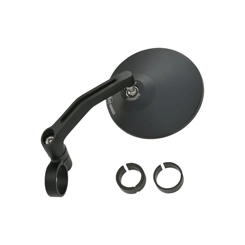 Aktuell DAYTONA "D-MIRROR-3" Aluminium Lenkerenden Spiegel schwarz ROUND exzentrisch